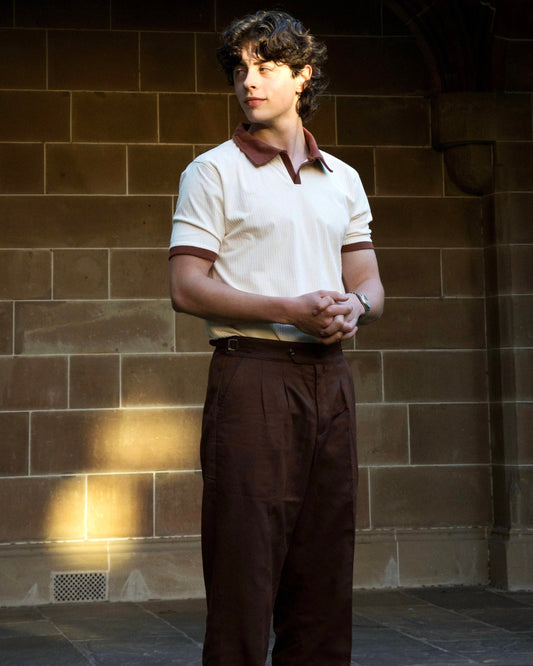 Mocha Pleated Gurkha Pants